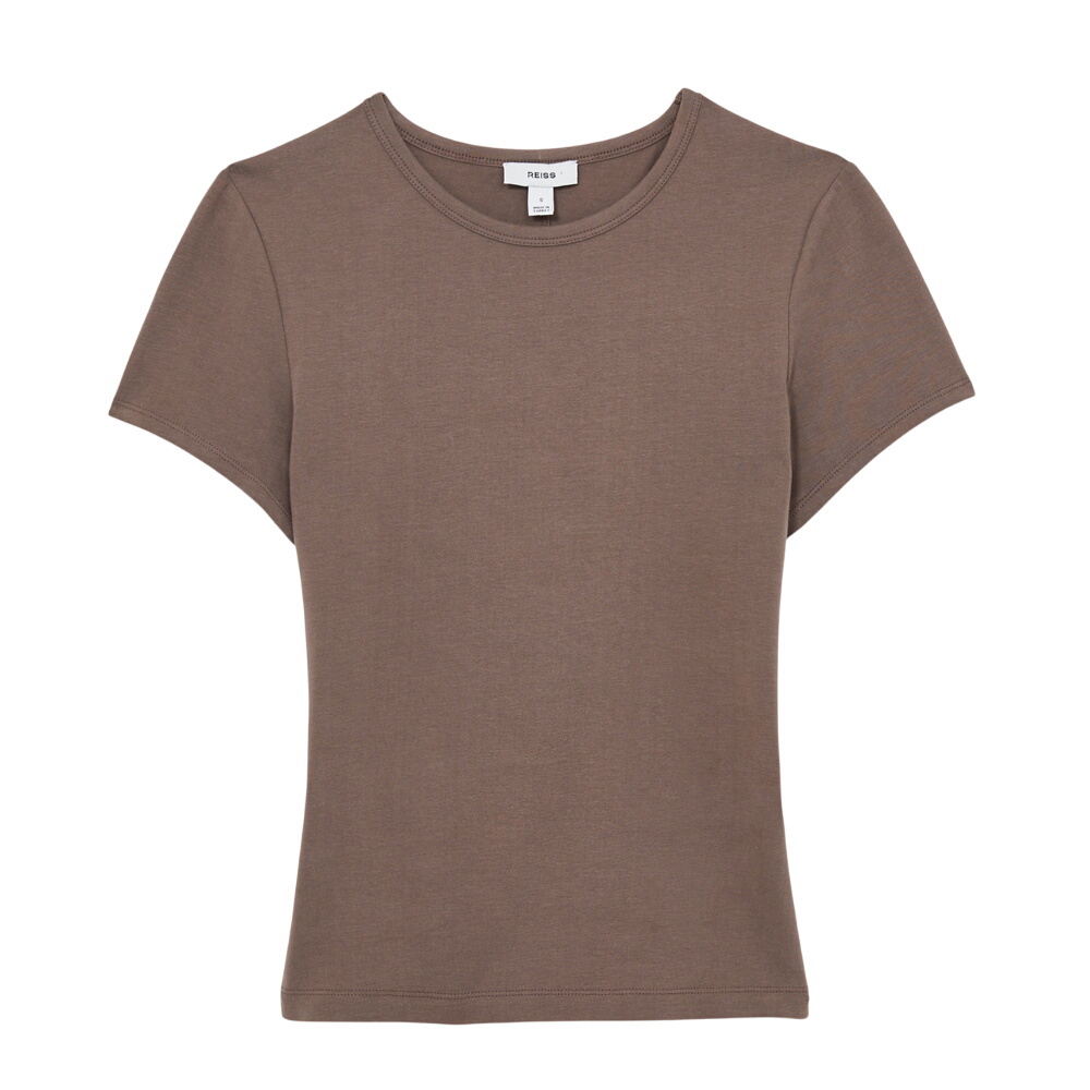 REISS Jolie Stretch-Cotton Crew-Neck T-Shirt